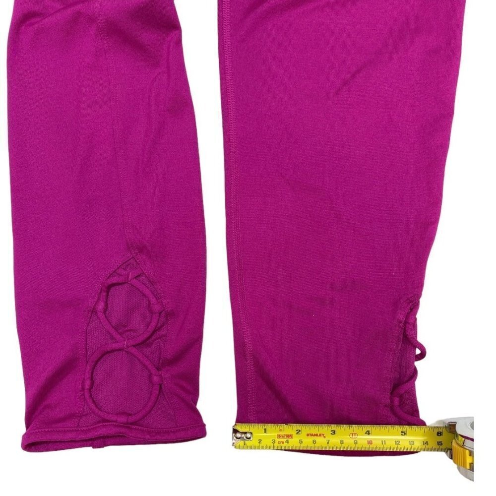 CHAMPION Girl's Cropped Athletic Pants Size XL (14-16) Fuchsia Stretch Yoga Gym - Picture 8 of 12